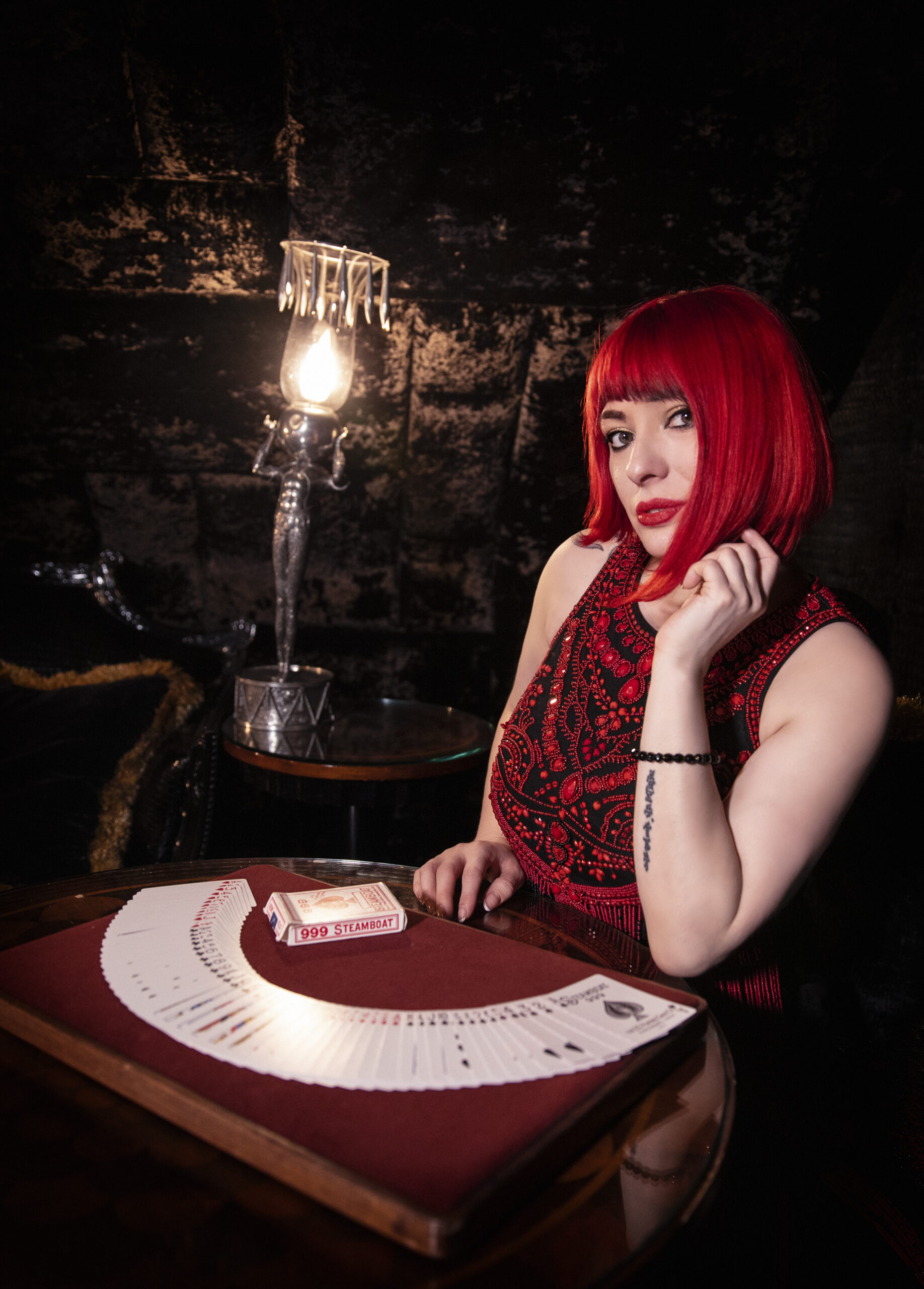 Laura London Female magician by CrazyBearCards